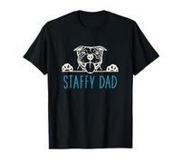 Staffy Dad with Staffordshire Bull Terrier Dog Camiseta