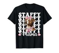 Staffy Mama Mom Staffordshire Bull Terrier Dog Día de la Madre Camiseta