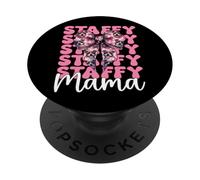 Staffy Mama Mom Staffordshire Bull Terrier Dog Día de la Madre PopSockets PopGrip Adhesivo