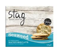 Stag Crackers de Agua con Algas Marinas - 6 Paquetes de 125 gr - Total: 750 gr