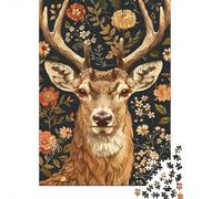 Stag Forest 1000 Piece Paper Jigsaw Puzzle for Adults Thick Paper Animal Puzzle Home Wall Decor Stress Relief 38x26cm/1000pcs