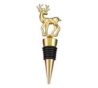 Stag Liquor Decanter Plug - Zinc Alloy Airtight Closure, 4.49x1.38x0.79 inches Sparkling Drink Preserver, Elegant Rustic barwere Accent | Bridal Shower anniversery Holiday Dining Display