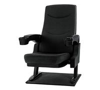 Stagecaptain CS-600BK Movieking Sillón de Cine (Sillón Relax, Asiento abatible, 2 x reposabrazos con portavasos, Base) Negro