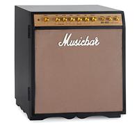 Stagecaptain Musicbar: Mueble de Madera Estilo Amplificador de Guitarra, con estantes extraíbles. Vintage para Vino, licores o Discos de Vinilo. Mesita de Noche Negra.