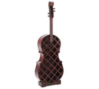 Stagecaptain Stradivino Grande Estante para 25 Botellas - Soporte de Madera Vintage en Forma de Cello - 182 cm de Alto - Porta Botellas Retro y Artesanal.