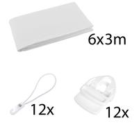 Stageworx Deco Curtain WH 6x3m Bundle