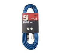 Stagg 10 m cable XLR a conector XLR para micrófono de calidad, azul