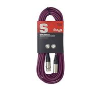 Stagg 10 m cable XLR a conector XLR para micrófono de calidad, Púrpura