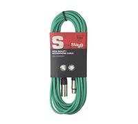 Stagg 10 m cable XLR a conector XLR para micrófono de calidad, verde