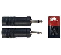 Stagg 16094 hembra a macho Mono Audio Mini Jack adaptador (Pack de 2)