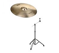 Stagg 18" Sensa Medium Crash Cymbal & Gear4music Boom Arm Stand Black