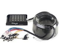 Stagg 20977 30 m 16 x entradas XLR F/4 X XLR M salidas stagebox con cable Multicore