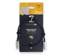 Stagg 21394 - Cable MIDI profesional (5 m), color negro