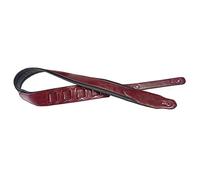Stagg 22463 82 - 141 cm funda de piel acolchada ajustable correa de guitarra, color rojo