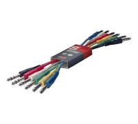 Stagg 60cm/2ft Stereo 1/4 Jack to Stereo 1/4 Jack Cables 6 Pack