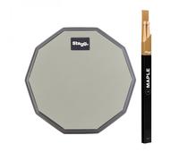 Stagg 8 Desktop Practice Pad & Maple 7A Drumsticks Wood Tip