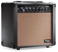15W Amplificador de Guitarra Acústica Con Digital Reverb