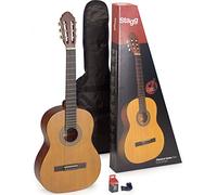 Stagg C430 M NAT Guitar pack with 3/4 natural-coloured classical guitar with linden top, tuner, bag