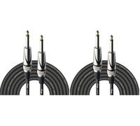 Stagg - Cable jack para guitarra, Negro, 3 m, Derecho - de lujo (Paquete de 2)