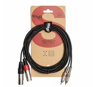 Stagg Cable RCA macho doble a XLR macho STC3CMXM de 3 m de la serie S