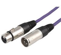STAGG Cable XLR Macho a Hembra 3 Pines para Micrófono, 6m, Morado