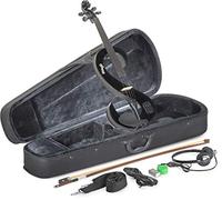 Stagg - Conjunto de violín Silencioso con funda, color negro