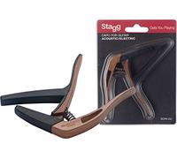 Stagg efecto curvado gatillo Capo para Guitarra Acústica/eléctrica, madera oscura