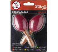 Stagg EGG-MA plástico huevo Maracas par con mango largo - amarillo