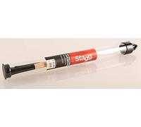 Stagg - Escobillas telescópicas para batería (mango de madera)