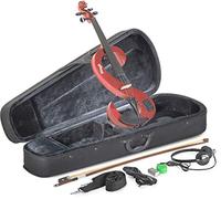 Stagg EVN 4/4 MRD - Juego de violín silencioso con funda, color rojo metálico (12,7 x 30,5 x 81,2 cm), color rojo