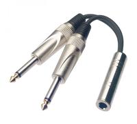 Stagg Female Stereo Jack/2x Male Mono Jack Adaptor Cable
