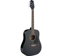 Stagg Guitarra Acústica Dreadnought Tamaño 3/4 - Negro