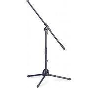 Stagg MIS-0804BK Soporte de micrófono de perfil bajo de 2 secciones con pata plegable