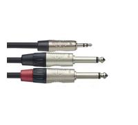 Stagg NYC3/MPS2PR - Cable jack a mini jack (6.3 mm-3.5 mm, mono/estéreo)