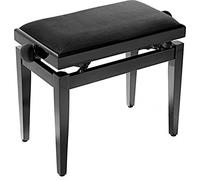 Stagg pb39 BKM VBK - Taburete para piano con asiento, color negro mate