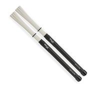 Stagg SBRU10-RN - Escobillas de nailon para batería (mango de goma)