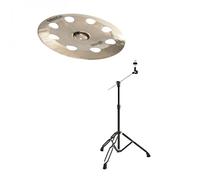 Stagg Sensa 18 Or hina Cymbal & Gear4music Boom Arm Stand Black