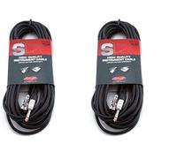 Stagg SGC10PL DL Pro-Series - Cable para instrumentos (10 metros, Jack macho a Jack macho acodado), Angulado - de lujo (Paquete de 2)