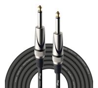 Stagg SGC6DL Cable de Instrumento Deluxe, Jack a Jack, 6m, Negro | Cable de guitarra 6 m, jack 6,35mm a jack, conectores reforzados, cable de 6mm, RoHS - escenario, estudio, casa y escuela