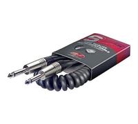 Stagg SGCC3 DL Deluxe - Cable en espiral para guitarra (3 m), color negro, Enroscado - de lujo