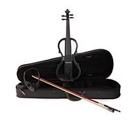 E-Geige, E-Violin, Conjunto Completo De Violín Silencioso, Negro Metálico