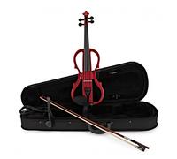 Stagg Shaped Electric Violin Outfit Metallic Red