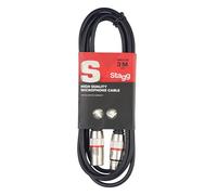 Stagg SMC 3 RD cable del micrófono (3 m, conector XLR a XLR) rojo