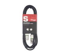 Stagg SMC Cable del micrófono 3 GRN (3m, conector XLR a XLR) negro