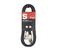 Stagg SMC Cable del micrófono 3 YEL (3m, conector XLR a XLR) de color Negro