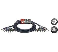 Stagg SML3/8P8P Cable de 8 clavijas mono jack a 8 clavijas mono jack E Pro-Series, de 3 m, color negro