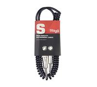 Stagg SPiRALE 0.6 mm jack/jack 6 m, Negro, Enroscado - de lujo