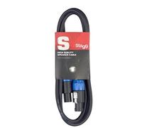 Stagg SSP2SS15 - Cable para altavoces de 2 metros, negro, SPK a SPK