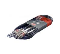 Stagg STC3PCM - Cable jack a RCA (3 m), color negro, negro