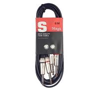 Stagg STC6P 6m 2x Jack Cable doble